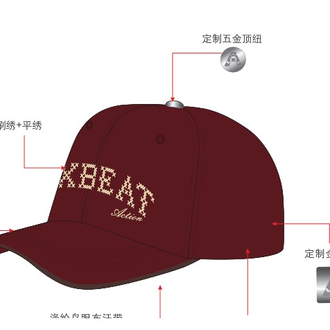 Toothbrush Embroidery Cap
